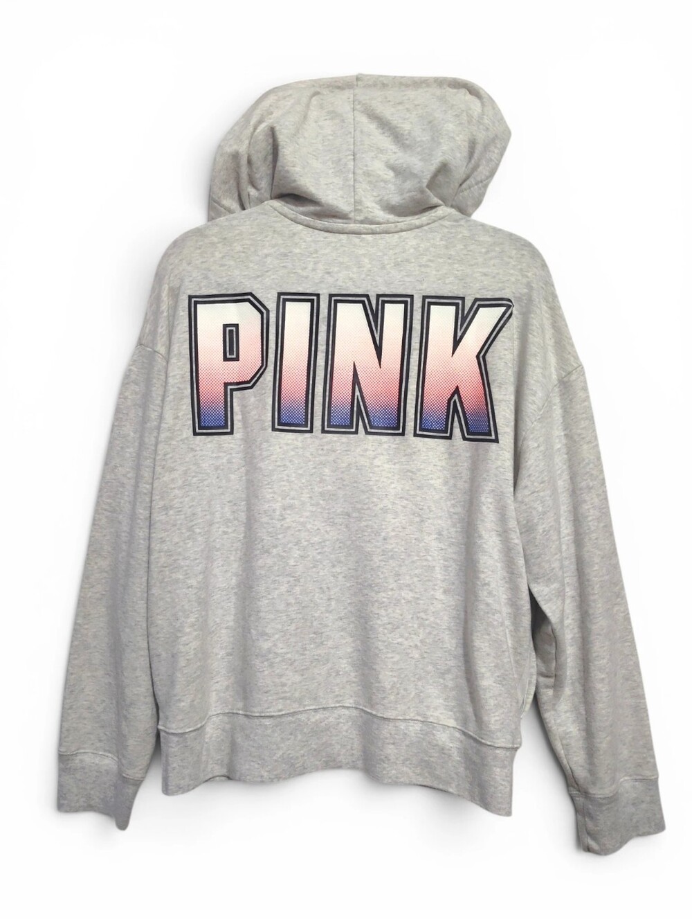 Victoria Secret PINK Relaxed Zip-Up Hoodie Grey Womens Small